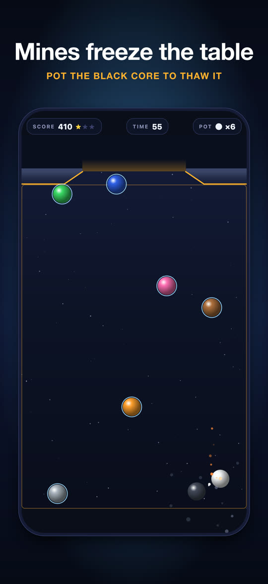 Screenshot: Mines freeze the table