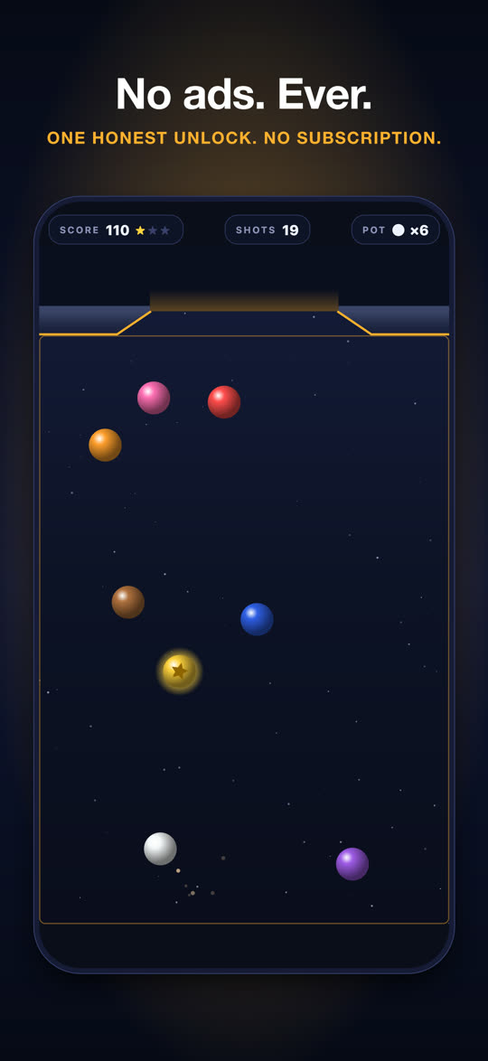 Screenshot: No ads. Ever.